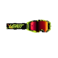 LEATT GOGLE VELOCITY 5.5 IRIZ GOGGLE TIGER RED 28% - KOLOR CZARNY/ŻÓŁTY FLUO SZYBKA LUSTRZANA CZERWONA