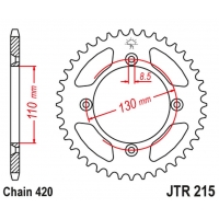 JT ZĘBATKA TYLNA 4306 48 ALUMINIOWA RACELITE HONDA CR 80/85 (430648JTA) (ŁAŃC. 420) KOLOR CZERWONY