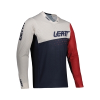 LEATT KOSZULKA ROWEROWA (DZIECIĘCA) MTB GRAVITY 4.0 JUNIOR JERSEY CORAL KOLOR GRANATOWY/BIAŁY/CZERWONY ROZMIAR M (130-140 CM)