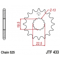 JT ZĘBATKA PRZEDNIA 433 14 SUZUKI GSF/GSX/RF 400 '86-94', TS/TM 250 '71-83' (ŁAŃC. 525) (43314JT)