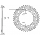 SUNSTAR ZĘBATKA TYLNA 4409 40 SUZUKI SV 1000 '03-'07, GSXR 1000 '01-'06 (-1) (JTR1800.40) (ŁAŃC. 530) (440940JT)