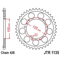 JT ZĘBATKA TYLNA APRILIA SX 125 '18-'23 (JTR1135.62)* (ŁAŃC. 428)