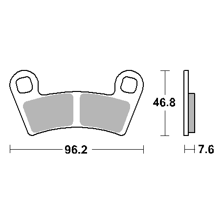 SBS KLOCKI HAMULCOWE KH456 OFF-ROAD SINTER KOLOR ZŁOTY PASUJE DO: POLARIS 450/525/570/800 PRZÓD