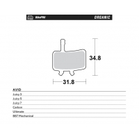MOTO-MASTER WYPRZEDAŻ BIKE PRO KLOCKI HAMULCOWE ROWEROWE ORGANICZNE PASUJE DO AVID JUICY 3, JUICY 5, JUICY 7, CARBON, ULTIMATE, 