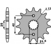 PBR ZĘBATKA PRZEDNIA 513 13 18NC KAWASAKI ZZ-R 600 '90-'06, YAMAHA YZF 600 THUNDER CAT '96-'03 (JTF513.13) (ŁAŃC.530) (STD.-2)