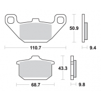 SBS KLOCKI HAMULCOWE KH85 STREET STANDART CERAMIC KOLOR CZARNY