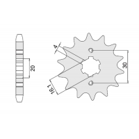 CHT ZĘBATKA PRZEDNIA 710 16 CAGIVA 125 83-86 (710-16)