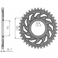 SUNSTAR ZĘBATKA TYLNA 825 52 / 816 48 SUZUKI GSXR1100, GSXR750 (92-95) (JTR816.52) (ŁAŃC. 530) (81652JT) - WYPRZEDAŻ