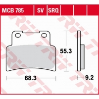 TRW LUCAS ZF KLOCKI HAMULCOWE KH432 SINTER TRACK APRILIA RS 125 '07-'13, SL 750 SHIVER/DROSODURO '07-'17, NA 850 MANA '07-'16, S