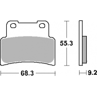 SBS PROMOCJA KLOCKI HAMULCOWE KH432 STREET STANDART CERAMIC KOLOR CZARNY