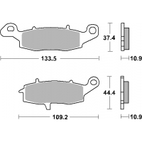 SBS KLOCKI HAMULCOWE KH231/2 STREET STANDART CERAMIC KOLOR CZARNY