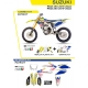 UFO KOMPLET PLASTIKÓW SUKIT418999 PLUS KOMPLET NAKLEJEK (OKLEIN) SUZUKI RMZ 250 '19-'22 RMZ 450 '18-'22 W ZESTAWIE PRZEDNIA TAB