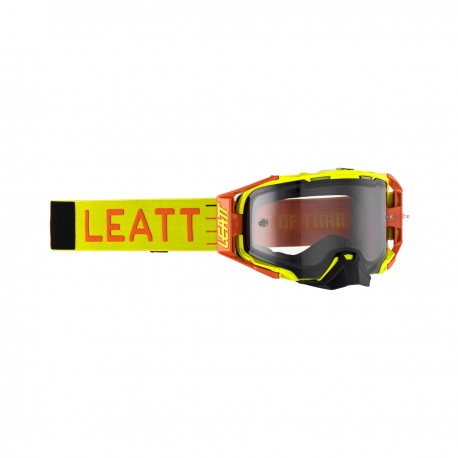 LEATT GOGLE VELOCITY 6.5 GOGGLE CITRUS LIGHT GREY 58% - KOLOR ŻÓŁTY FLUO/POMARAŃCZOWY SZYBKA DYMIONE LUSTRO SZARA