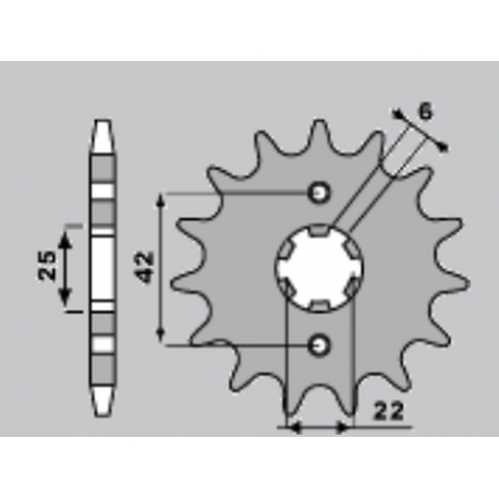 PBR ZĘBATKA PRZEDNIA 278 16 18NC (ŁAŃC. 530)