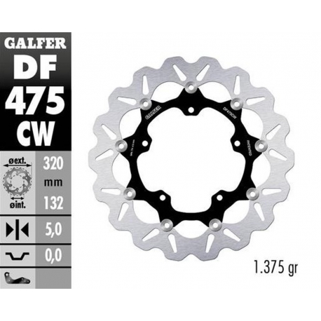 GALFER TARCZA HAMULCOWA PRZÓD YAMAHA YZF-R6 '17-'23 YZF-R1 '04-'06 YZF-R1 '15-'23 FZ 1 FAZER '06- MT-10 '16 XVS 1300 STRYKE