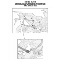 KAPPA STELAŻ KUFRÓW BOCZNYCH MONOKEY SIDE HONDA FORZA 750 '21-, - TYLKO POD KUFRY K33N K'ROAD