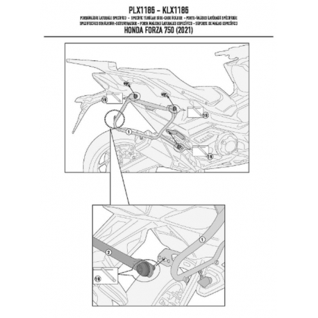 KAPPA STELAŻ KUFRÓW BOCZNYCH MONOKEY SIDE HONDA FORZA 750 '21-,