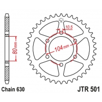 JT ZĘBATKA TYLNA 501 34 KAWASAKI Z 650F '79-'83 (F2-F4) (50134JT) (ŁAŃC.630)