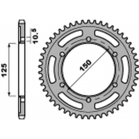 PBR ZĘBATKA TYLNA 4454 43 C45 KTM 950/990/1050/1090/1190/1290 ADVENTURE/SUPER ADVENTURE (JTR899.43) (ŁAŃC.525)