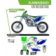 UFO KOMPLET NAKLEJEK (OKLEIN) KAWASAKI KXF 250 '21-'22 KXF 450 '19-'22 PATRIOT KOLOR OEM (ZIELONY/NIEBIESKI) - WYPRZEDAŻ