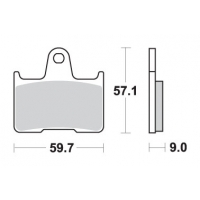 SBS KLOCKI HAMULCOWE KH254 STREET EXCEL/RACING SINTER KOLOR ZŁOTY PASUJE DO: SUZUKI GSXR '04-'06 TYŁ