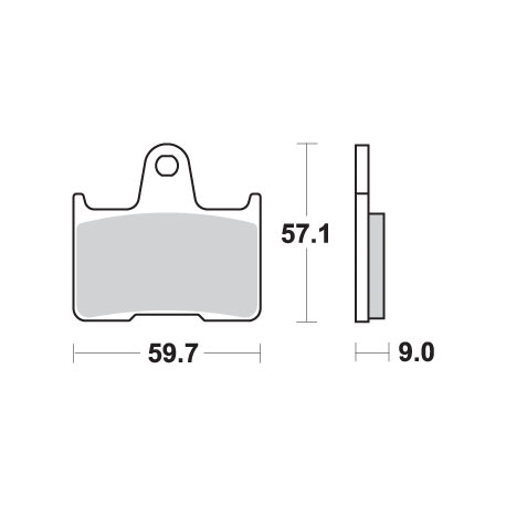 SBS KLOCKI HAMULCOWE KH254 STREET EXCEL/RACING SINTER KOLOR ZŁOTY PASUJE DO: SUZUKI GSXR '04-'06 TYŁ