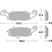 SBS KLOCKI HAMULCOWE KH231 STREET PERFORMANCE (EXCEL) SINTER KOLOR ZŁOTY PASUJE DO SUZUKI 1800 INTRUDER `06 TYŁ