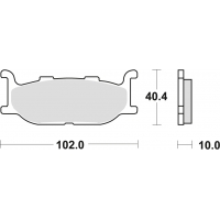 TRW LUCAS KLOCKI HAMULCOWE KH179 ORGANIC YAMAHA XV 535 95-98, XJ 600 92-97, XVS 650 97-07, XJ 900 95-03, XV 1100 94-98, XV 1600 
