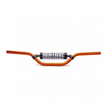 RENTHAL KIEROWNICA 7/8 CALA (22MM) MX MINI HANDLEBAR ORANGE KTM 65 SX PADDED KOLOR POMARAŃCZOWY Z GĄBKĄ