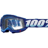 100 PROCENT GOGLE MODEL ACCURI 2 ENDURO MOTO BLUE - DUAL CLEAR LENS - KOLOR NIEBIESKI /BIAŁY SZYBKA PODWÓJNA PRZEŹROCZYSTA STARY