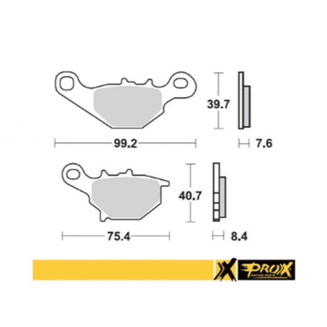 PROX KLOCKI HAMULCOWE KH230 SINTER KAWASAKI KMX 125 '99-'03, SUZUKI RM 80/85 '96-'04 PRZÓD