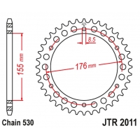 JT ZĘBATKA TYLNA 4392 44 TRIUMPH 900/955/1000 (+1) (439244JT) (ŁAŃC. 530)