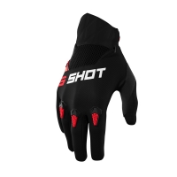 SHOT RACING WYPRZEDAŻ RĘKAWICE MOTO DEVO RED KOLOR CZARNY/CZERWONY ROZMIAR 08 S