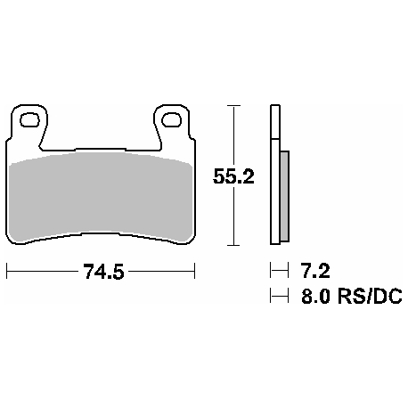 SBS KLOCKI HAMULCOWE KH265 STREET CERAMIC HONDA CBR 600RR '03-'04 KOLOR CZARNY