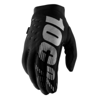 100 PROCENT RĘKAWICE CROSS/ENDURO MODEL BRISKER YOUTH SOFTSHELL BLACK/GREY KOLOR CZARNY/SZARY ROZMIAR M