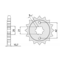 CHT ZĘBATKA PRZEDNIA 338 16 HONDA CB650 79-84 (JTF338.16) (338-16)