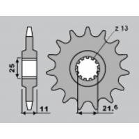 PBR ZĘBATKA PRZEDNIA 442 17 18NC (ŁAŃC. 532)