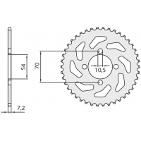 SUNSTAR ZĘBATKA TYLNA 4304 42 HONDA CBR 125 '04-'10 (JTR1206.42) (ŁAŃC. 428) (430442JT)