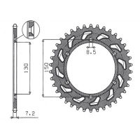 SUNSTAR ZĘBATKA TYLNA 4374 51 HONDA XLR 125R '98-'02 (JTR1249.51) (ŁAŃC. 428) (437451JT)