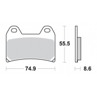 SBS KLOCKI HAMULCOWE KH244 TRACK AND SPORT SINTER KOLOR ZŁOTY 706RST (ZAMIENIA MIESZANKĘ RS)