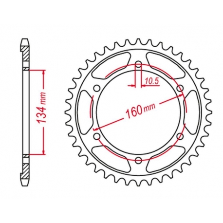 GROSSKOPF PROMOCJA ZĘBATKA TYLNA ULTRALIGHT UTWARDZANA 4405 53 C45 HONDA CBR 600F SPORT '01-'02, CBR 600 F4I '01-'06 STUNT (JTR1