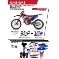 UFO KOMPLET PLASTIKÓW GGKIT702001 PLUS KOMPLET NAKLEJEK (OKLEIN) GAS GAS MC 125 '21-'22 MC 250 '22 MCF 250/350/450 '21-'22 W Z