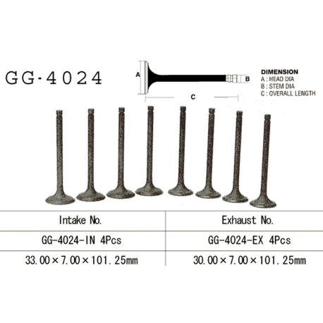 VESRAH ZAWÓR WYDECHOWY KAWASAKI VN 1500/1600 '87-'08 (OEM: 12005-1090,12005-1268) (1SZT.) (MADE IN JAPAN)