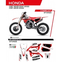 UFO KOMPLET NAKLEJEK (OKLEIN) HONDA CRF 250R '22 CRF 450R '21-'22 STOKES KOLOR CZARNY - WYPRZEDAŻ