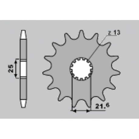 CHT ZĘBATKA PRZEDNIA 564 16 SUZUKI GSR 600 / GSXR 600/750, TDM 850`91-01 (JTF520.16)