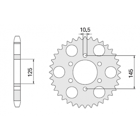 CHT ZĘBATKA TYLNA 866 47 YAMAHA MT 03 (855-47C)