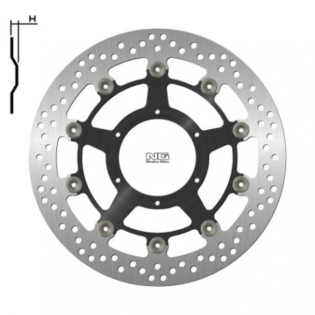 NG TARCZA HAMULCOWA PRZÓD HONDA CBR1000RR '08-09 (310X94X5MM) (6X6,5MM) PŁYWAJĄCA (ŚRODEK ALUMINIOWY)