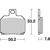 SBS KLOCKI HAMULCOWE KH266 STREET STANDART CERAMIC KOLOR CZARNY PASUJE DO: APRILIA 1000RSV TYŁ