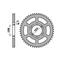 PBR ZĘBATKA TYLNA 4412 65 F PEUGEOT / DERBI 50 (ŁAŃC. 420) (JTR1133.65)