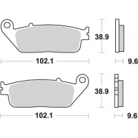 SBS KLOCKI HAMULCOWE KH196 STREET PERFORMANCE (EXCEL) SINTER KOLOR ZŁOTY PASUJE DO: HONDA CB 500, CTX 700, NC 750, VT 750, XL 60